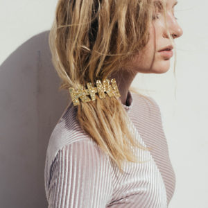 barrette KIKI paillette blonde ponytail